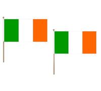 Drapeau Irlande 45x30cm HAMPE en bois - LOT DE 10 Drapeaux irlandais 30 x 45 cm - AZ FLAG