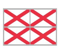 Drapeau Irlande Du Nord - 4 Stickers - 9.5 X 6.3 Cm - Sticker/Autocollant