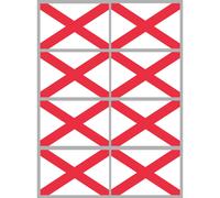 Drapeau Irlande Du Nord - 8 Stickers - 9.5 X 6.3 Cm - Sticker/Autocollant