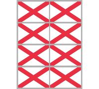 Drapeau Irlande Du Nord - 8 Stickers - 9.5 X 6.3 Cm - Sticker/Autocollant
