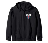 Drapeau islandais Islande Reykjavik Viking Scandinavie Nordique Sweat à Capuche