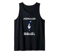 Drapeau Israël Vieilli de la Fierté de Jérusalem Débardeur