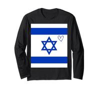 Drapeau israélien en Forme de cœur Fier, fête Nationale du Patrimoine Manche Longue