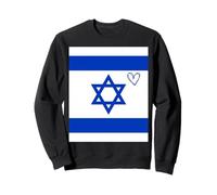 Drapeau israélien en Forme de cœur Fier, fête Nationale du Patrimoine Sweatshirt