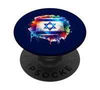 Drapeau israélien Israël Israël Cadeaux chrétiens Israël PopSockets PopGrip Adhésif