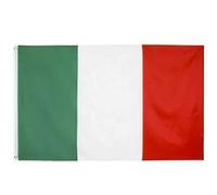 Drapeau Italie 150x90 cm Premium Matériel de haute qualité avec 2 Oeillets Métalliques Haute Qualité Drapeau Italien Tissus pour Exterieur et Hampe - Italian Flag - Bandiera Italiana Grande…