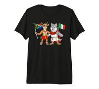 Drapeau Italie Afrique du Sud Racines Italiennes T-Shirt Haut de Gamme