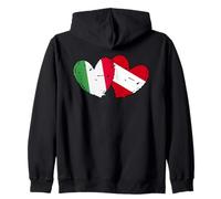 Drapeau Italie Autriche Cœur Amitié Italienne Autri Sweat à Capuche