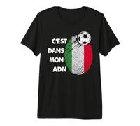 Drapeau Italie Cadeau Foot Italie C'est dans Mon ADN T-Shirt Haut de Gamme