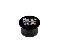 Drapeau Italie Corée du Sud Racines Italo-coréennes Héritage PopSockets PopGrip Adhésif