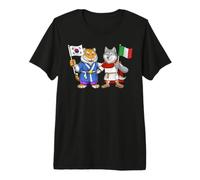 Drapeau Italie Corée du Sud Racines Italo-coréennes Héritage T-Shirt Haut de Gamme