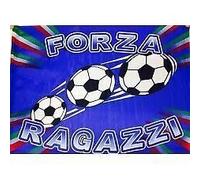 Drapeau Italie Force Azzurri, Polyester, 70 x 50 cm, Tricolore, Monde 2026, avec Passant pour Tige