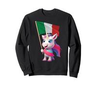 Drapeau Italie Licorne Italienne Rome Pizza Enfants Adorable Sweatshirt