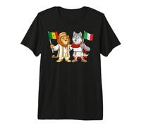 Drapeau Italie Sénégal Racines Italiennes-sénégalaises T-Shirt Haut de Gamme