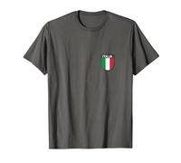 Drapeau Italie T-Shirt, Homme, Asphalte, XXL