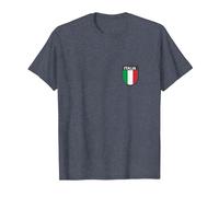 Drapeau Italie T-Shirt, Homme, Bleu Chiné, XXL
