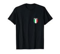 Drapeau Italie T-Shirt, Homme, Noir, XXL