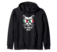 Drapeau Italien Amusant avec Inscription « Cat » Sweat à Capuche