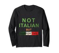 Drapeau Italien avec Citations d'amour Non Italiennes mais de Soutien Manche Longue