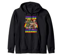 Drapeau Italien Brainrot All Character Rainbow Flag Pride Sweat à Capuche