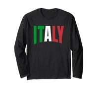 Drapeau Italien Cool Rouge/Blanc/Vert pour Fans de fanatiques Italiens Manche Longue