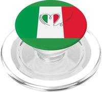 Drapeau Italien de la fierté Italienne en Forme de cœur pour Amoureux des Voyages patriotiques PopSockets PopGrip pour MagSafe
