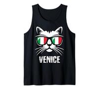 Drapeau Italien de Venise - Souvenir de Vacances - Chat drôle Débardeur