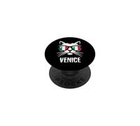 Drapeau Italien de Venise - Souvenir de Vacances - Chat drôle PopSockets PopGrip Adhésif