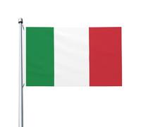 Drapeau italien double face de 0,9 x 1,5 m - Bannière robuste pour décoration extérieure et de jardin, impression double face, facile à installer