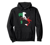 Drapeau Italien Drapeau de l'Italie Carte Vintage Italie Europe Sweat à Capuche