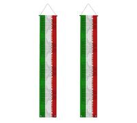 Drapeau italien du Colisée romain - Bannière décorative de porche (verticale) - Bannière de bienvenue adaptée pour une suspension en extérieur - 30 x 188 cm