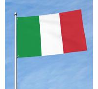 Drapeau italien imprimé 1,5 x 0,9 m, drapeau décoratif sur un seul côté, accroché dans la pelouse intérieure et extérieure balcons