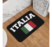 Drapeau Italien Italie J'aime L'Italie Paillasson Intérieur Antidérapant Tapis De Bain Absorbant Welcome Paillassons pour Salon Cuisine Extérieur 40X60Cm
