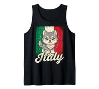 Drapeau Italien Kawaii Loup Italien Débardeur