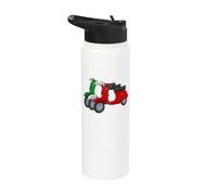 Drapeau italien scooter mobylette drapeau italien Stainless Steel Insulated Water Bottle