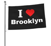 Drapeau « J’aime Brooklyn » 2x3 pi, double face