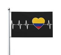 Drapeau « J’aime la Colombie » 3x5, bannière extérieure double face avec 2 œillets en laiton, décoration pour terrasse et pelouse