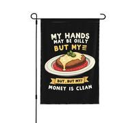 Drapeau J'Ai Peut-Être Les Mains Grasses, Mais Mon Argent Est Propre. Bannière De Drapeaux Décoration Couleurs Resistant Exterieur Bannière, Pour D'Intérieur, Balcon, Les Défilés, 30x45cm