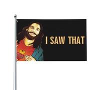 Drapeau « J'ai vu ce drapeau » 90x150 cm (3x5 pi) humoristique Jésus, chrétien, Dieu, Christ, croix, édition limitée 2024. Décoration murale pour porche, intérieur, jardin ou pelouse.