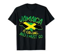 Drapeau Jamaica is Calling and I Must Go Jamaica Love Jamaica T-Shirt