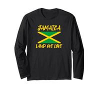 Drapeau Jamaica Land We Love Jamaïque Caraïbes Manche Longue