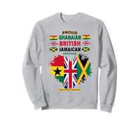 Drapeau jamaïcain britannique ghanéen - Idée de tenue pour femme Sweatshirt