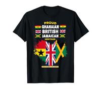 Drapeau jamaïcain britannique ghanéen - Idée de tenue pour femme T-Shirt