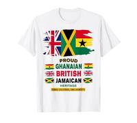 Drapeau jamaïcain britannique ghanéen - Idée de tenue pour femme T-Shirt