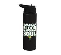 Drapeau jamaïcain de l'âme indépendante du sang de la Jamaïque Stainless Steel Insulated Water Bottle