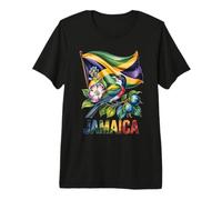 Drapeau jamaïcain Jamaïque Docteur Oiseau Fleur Pride Vacation T-Shirt Haut de Gamme