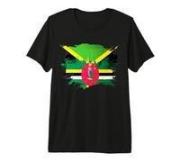 Drapeau Jamaïque et Dominique Mix Heritage T-Shirt Haut de Gamme