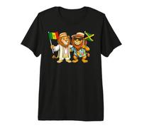 Drapeau Jamaïque Sénégal Racines jamaïcaines-sénégalaises T-Shirt Haut de Gamme