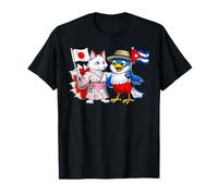 Drapeau Japon Cuba Racines Japono-Cubaines Héritage T-Shirt