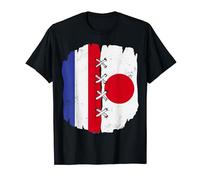 Drapeau Japon France Franco-Japonais Français Japonais T-Shirt